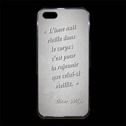 Coque iPhone 5/5S Premium Ame nait Gris Citation Oscar Wilde