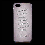 Coque iPhone 5/5S Premium Ame nait Rose Citation Oscar Wilde