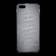 Coque iPhone 5/5S Premium Ame nait Noir Citation Oscar Wilde