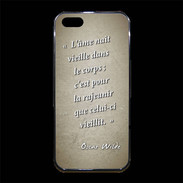 Coque iPhone 5/5S Premium Ame nait Sepia Citation Oscar Wilde