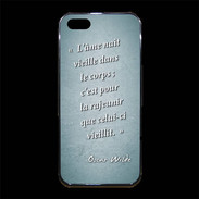 Coque iPhone 5/5S Premium Ame nait Turquoise Citation Oscar Wilde