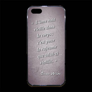 Coque iPhone 5/5S Premium Ame nait Violet Citation Oscar Wilde