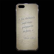 Coque iPhone 5/5S Premium Ami poignardée Sepia Citation Oscar Wilde