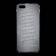 Coque iPhone 5/5S Premium Bons heureux Noir Citation Oscar Wilde
