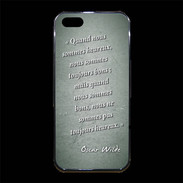 Coque iPhone 5/5S Premium Bons heureux Vert Citation Oscar Wilde