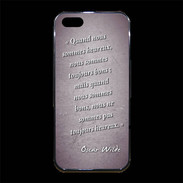 Coque iPhone 5/5S Premium Bons heureux Violet Citation Oscar Wilde