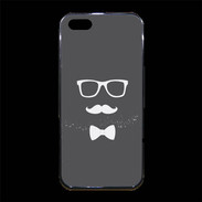 Coque iPhone 5/5S Premium moustache & noeud 2
