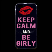 Coque iPhone 5/5S Premium Keep Calm Girly Noir