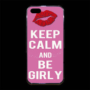 Coque iPhone 5/5S Premium Keep Calm Girly Rose