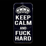 Coque iPhone 5/5S Premium Keep Calm Fuck hard Noir