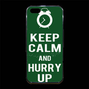 Coque iPhone 5/5S Premium Keep Calm Hurry up Vert