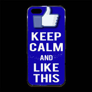 Coque iPhone 5/5S Premium Keep Calm Like This Bleu