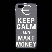 Coque iPhone 5/5S Premium Keep Calm Make money Gris