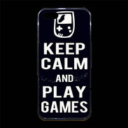Coque iPhone 5/5S Premium Keep Calm Play games Noir