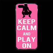 Coque iPhone 5/5S Premium Keep Calm Play on Rose
