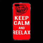 Coque iPhone 5/5S Premium Keep Calm Reelax Rouge