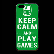 Coque iPhone 5/5S Premium Keep Calm Play games Vert
