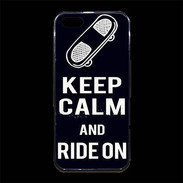 Coque iPhone 5/5S Premium Keep Calm Ride on Noir