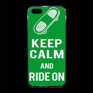 Coque iPhone 5/5S Premium Keep Calm Ride on Vert
