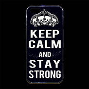 Coque iPhone 5/5S Premium Keep Calm Stay strong Noir