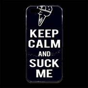 Coque iPhone 5/5S Premium Keep Calm Suck me Noir