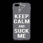 Coque iPhone 5/5S Premium Keep Calm Suck me Gris