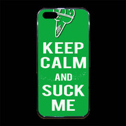 Coque iPhone 5/5S Premium Keep Calm Suck me Vert