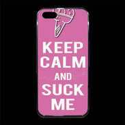 Coque iPhone 5/5S Premium Keep Calm Suck me Rose