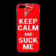 Coque iPhone 5/5S Premium Keep Calm Suck me Rouge