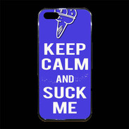 Coque iPhone 5/5S Premium Keep Calm Suck me Bleu