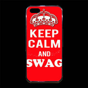 Coque iPhone 5/5S Premium Keep Calm Swag Rouge