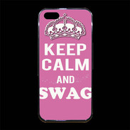 Coque iPhone 5/5S Premium Keep Calm Swag Rose