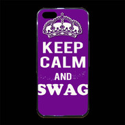 Coque iPhone 5/5S Premium Keep Calm Swag Violet