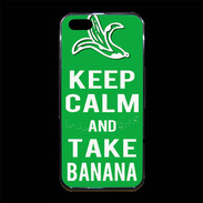 Coque iPhone 5/5S Premium Keep Calm Take Banana Vert