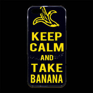 Coque iPhone 5/5S Premium Keep Calm Take Banana Noir