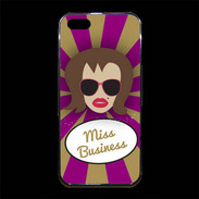 Coque iPhone 5/5S Premium Miss business Chatain