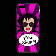 Coque iPhone 5/5S Premium Miss Shopping Brune