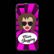 Coque iPhone 5/5S Premium Miss Shopping Chatain