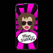 Coque iPhone 5/5S Premium Miss Swag Chatain