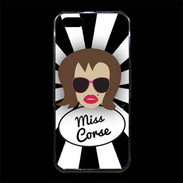 Coque iPhone 5/5S Premium Miss Corse Chatain