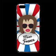 Coque iPhone 5/5S Premium Miss France Chatain