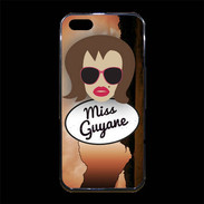 Coque iPhone 5/5S Premium Miss Guyane Chatain