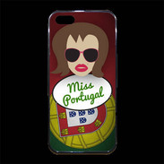Coque iPhone 5/5S Premium Miss Portugal Chatain