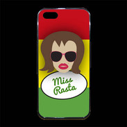 Coque iPhone 5/5S Premium Miss Rasta Chatain