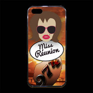 Coque iPhone 5/5S Premium Miss Réunion Chatain