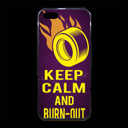 Coque iPhone 5/5S Premium Keep Calm and Burn Out violet