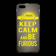 Coque iPhone 5/5S Premium Keep Calm and Be Furious Gris