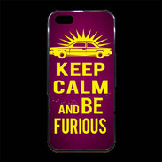 Coque iPhone 5/5S Premium Keep Calm and Be Furious Rose