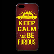 Coque iPhone 5/5S Premium Keep Calm and Be Furious Rouge