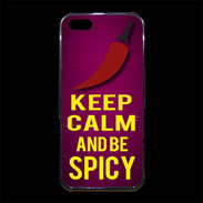 Coque iPhone 5/5S Premium Keep Calm and Be Spicy Rose